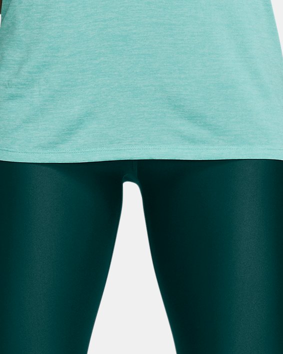 Damen HeatGear® No-Slip Waistband Full-Length-Leggings, Blue, pdpMainDesktop image number 2
