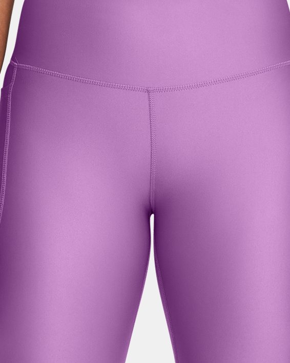 Women's HeatGear® No-Slip Waistband Full-Length Leggings, Purple, pdpMainDesktop image number 2