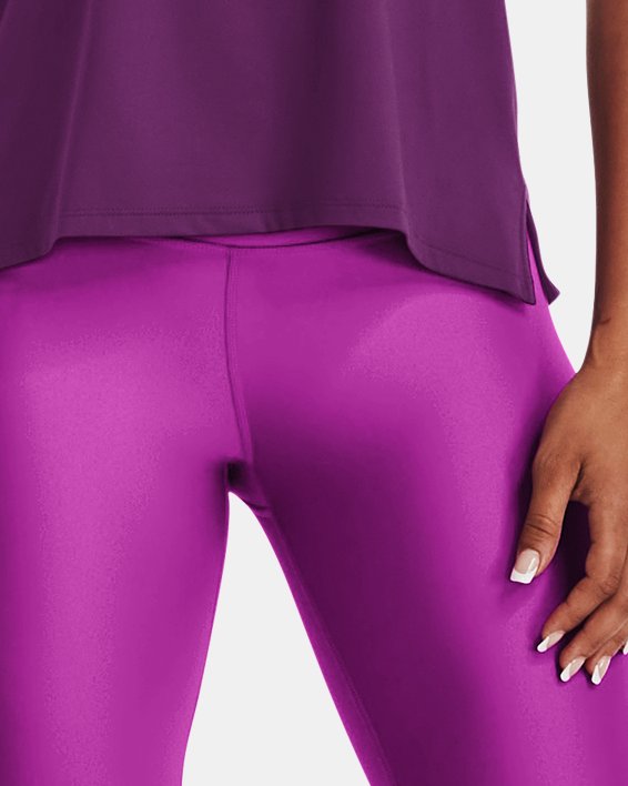 Leggings HeatGear® Armour con Pretina Antideslizante de Largo Completo para Mujer, Purple, pdpMainDesktop image number 2