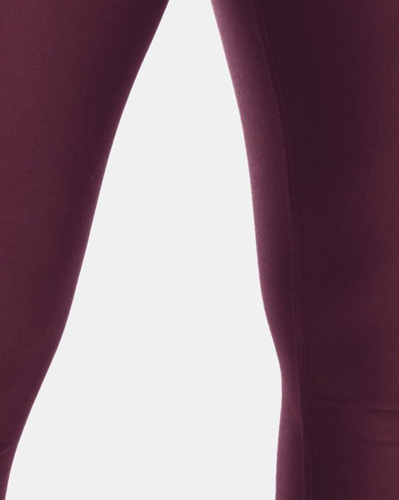 Women's HeatGear® No-Slip Waistband Full-Length Leggings, Maroon, pdpMainDesktop image number 2