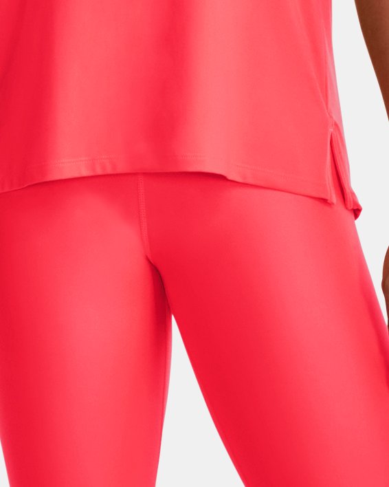 Women's HeatGear® No-Slip Waistband Full-Length Leggings, Red, pdpMainDesktop image number 2