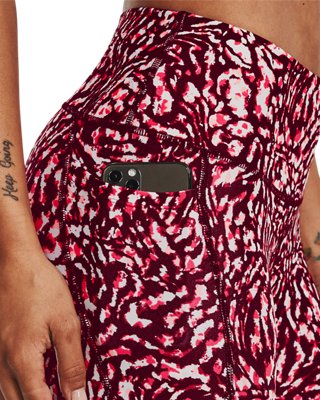 Pantal&oacute;n pirata HeatGear&reg; Armour No-Slip Waistband Printed para mujer, Pink, pdpMainDesktop image number 3