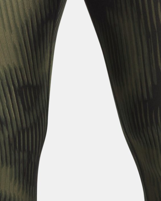 Women's HeatGear® No-Slip Waistband Printed Ankle Leggings in Green image number 0