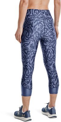Women's HeatGear&reg; No-Slip Waistband Tonal Print Capris image number 1
