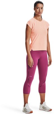 Women's UA RUSH&trade; No-Slip Waistband Scallop Capris image number 2
