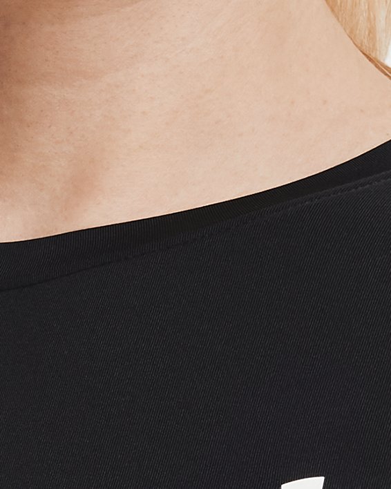 Women's HeatGear® Compression Short Sleeve in Black image number 3
