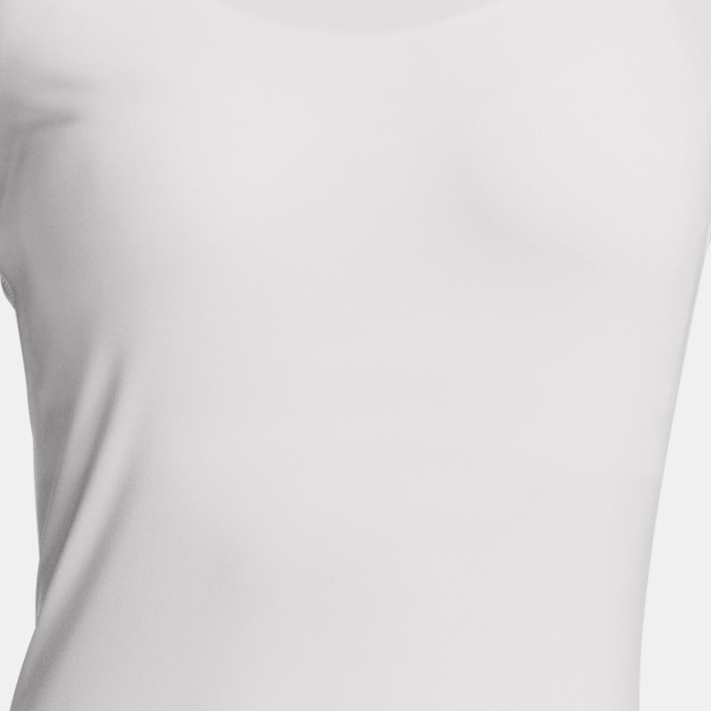 Under Armour HeatGear® Kurzarm-Kompressionsshirt für Damen Weiß / Schwarz XXL