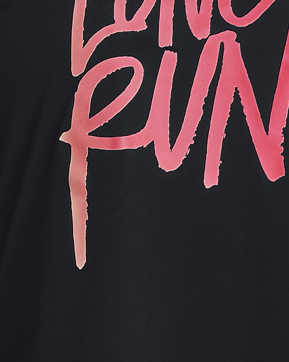 Camiseta de manga corta UA Long Run Graphic para mujer, Black, pdpMainDesktop image number 0