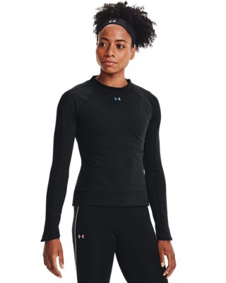 Camiseta UA RUSH&trade; ColdGear&reg; Core para mujer, Black, pdpMainDesktop image number 1