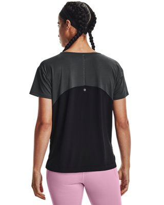 Playera Manga Corta UA RUSH&trade; Energy Colorblock para Mujer, Black, pdpMainDesktop image number 1