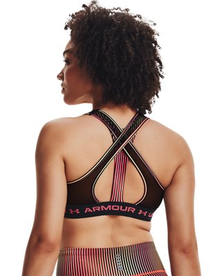 Sujetador deportivo Armour&reg; Mid Crossback 80s para mujer, Black, pdpMainDesktop image number 5