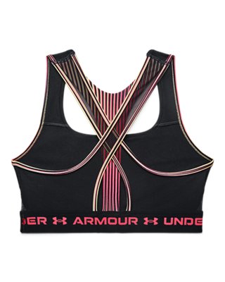 Sujetador deportivo Armour&reg; Mid Crossback 80s para mujer, Black, pdpMainDesktop image number 9