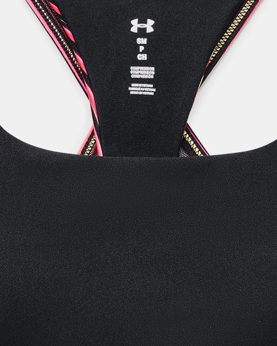 Damen Armour® Mid Crossback 80s-Sport-BH, Black, pdpMainDesktop image number 8
