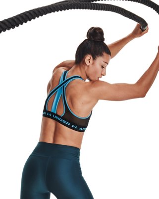 Bra Deportivo Armour&reg; Mid Crossback para Mujer, Blue, pdpMainDesktop image number 2