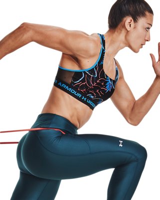 Bra Deportivo Armour&reg; Mid Crossback para Mujer, Blue, pdpMainDesktop image number 0