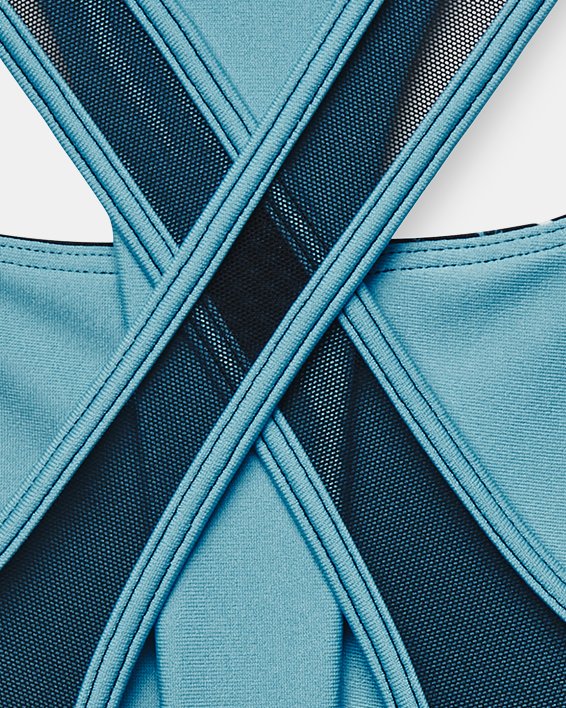 Bra Deportivo Armour® Mid Crossback para Mujer, Blue, pdpMainDesktop image number 10