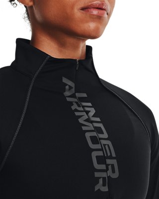 Sudadera ColdGear&reg; &frac12; Zip para mujer, Black, pdpMainDesktop image number 3