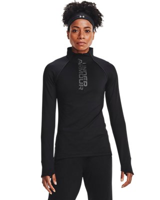 Sudadera ColdGear&reg; &frac12; Zip para mujer, Black, pdpMainDesktop image number 0