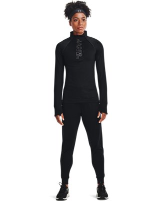 Sudadera ColdGear&reg; &frac12; Zip para mujer, Black, pdpMainDesktop image number 2