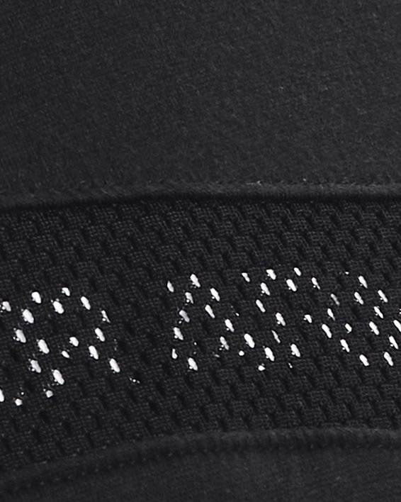 Haut à manches courtes en mesh avec motif et poche UA pour femme, Black, pdpMainDesktop image number 3