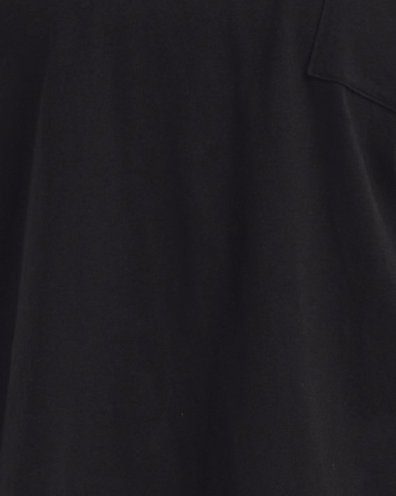 Haut à manches courtes en mesh avec motif et poche UA pour femme, Black, pdpMainDesktop image number 0