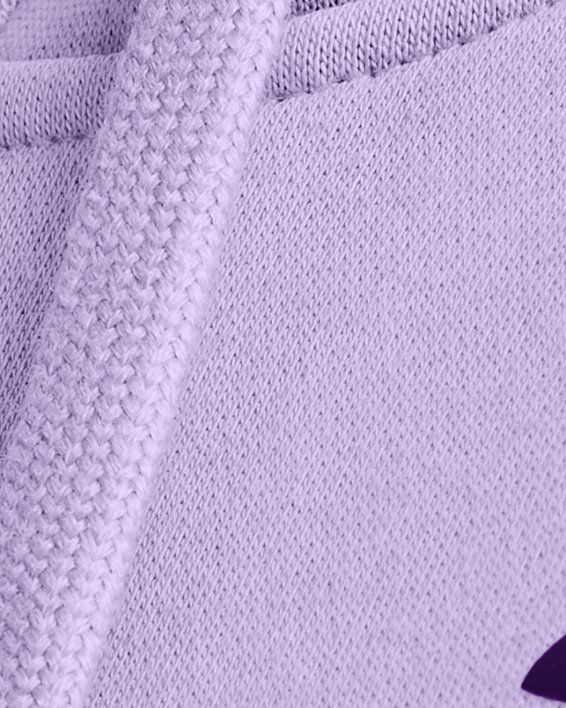 Dameshoodie UA Rival Fleece Colorblock, Purple, pdpMainDesktop image number 3
