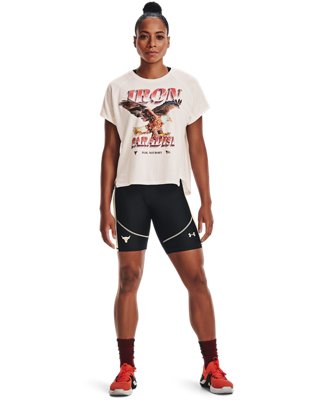 กางเกงปั่นจักรยานขาสั้น Project Rock HeatGear&reg; สำหรับผู้หญิง image number 2