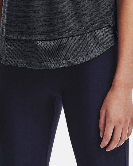 Women's UA Tech™ Vent Short Sleeve in Black image number 2