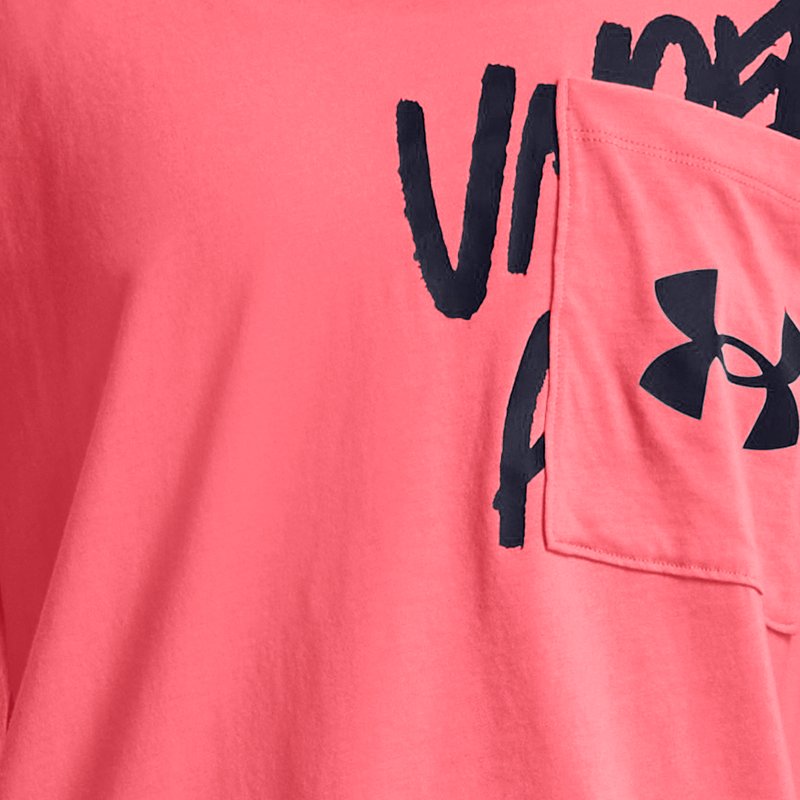 Women's Under Armour Oversized Wordmark Graphic T-Shirt Brilliance / Midnight Navy L