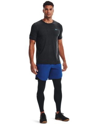Men's UA RUSH&trade; HeatGear&reg; Seamless Illusion Short Sleeve image number 3