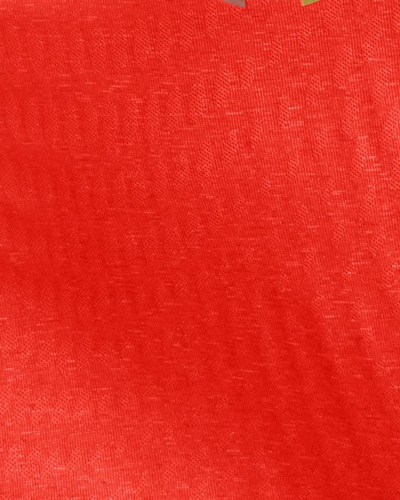 Men's UA RUSH™ HeatGear® Seamless Illusion Short Sleeve, Orange, pdpMainDesktop image number 3