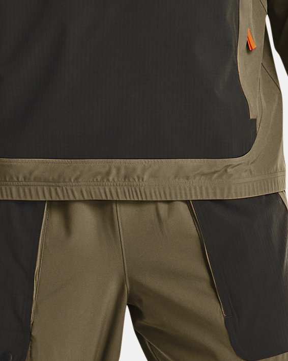Men's UA RUSH™ Woven Tearaway Pants in Green image number 2