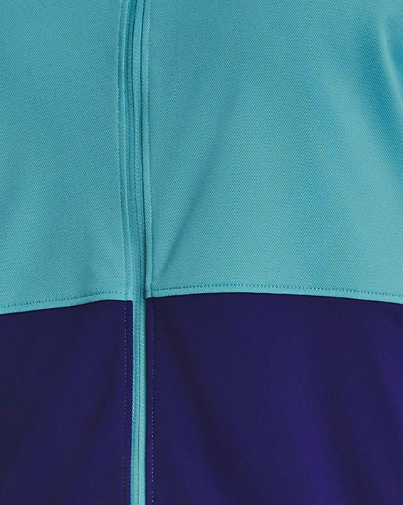 Men's UA Pique Track Jacket in Blue image number 0