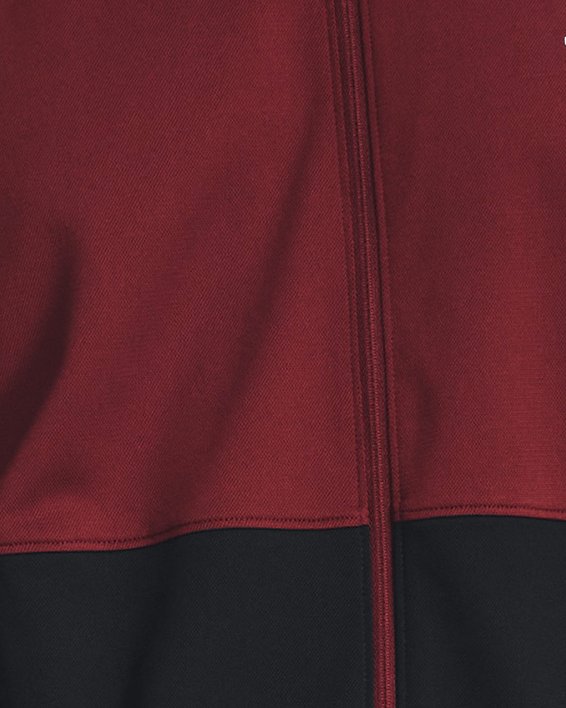 Men's UA Pique Track Jacket, Red, pdpMainDesktop image number 0