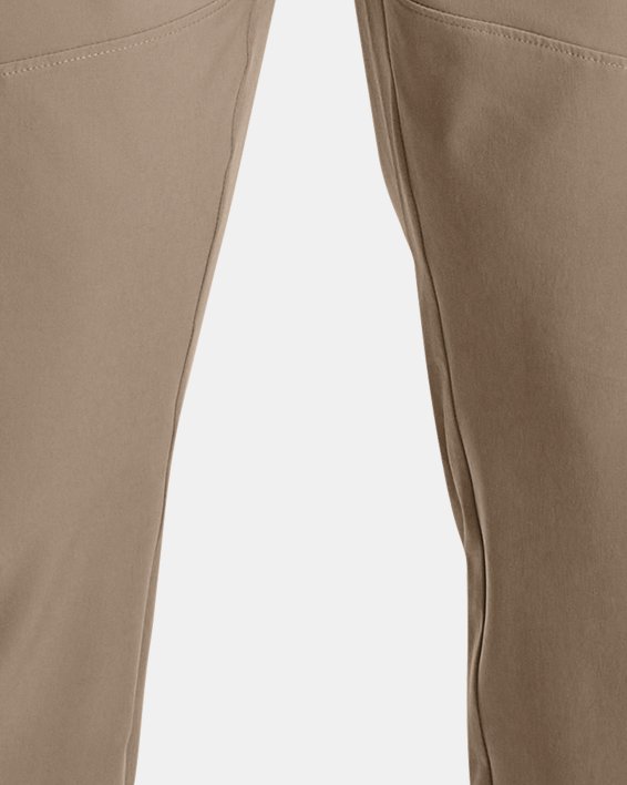 Men's UA Stretch Woven Pants, Brown, pdpMainDesktop image number 0