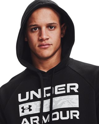 Men's UA Rival Fleece Signature Box Hoodie image number 3