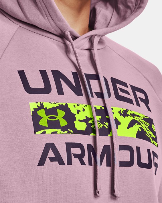 Under Armour Men's UA Rival Fleece Signature Box Hoodie. 4