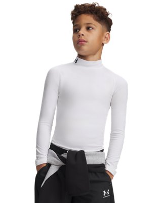 ColdGear® Boys' Mock Long Sleeve | Under Armour