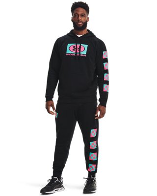 กางเกงจ๊อกกิ้ง UA Rival Fleece Geo สำหรับผู้ชาย image number 3