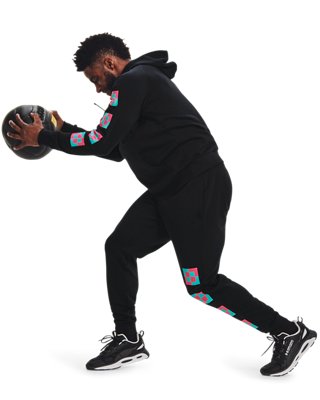 กางเกงจ๊อกกิ้ง UA Rival Fleece Geo สำหรับผู้ชาย image number 0