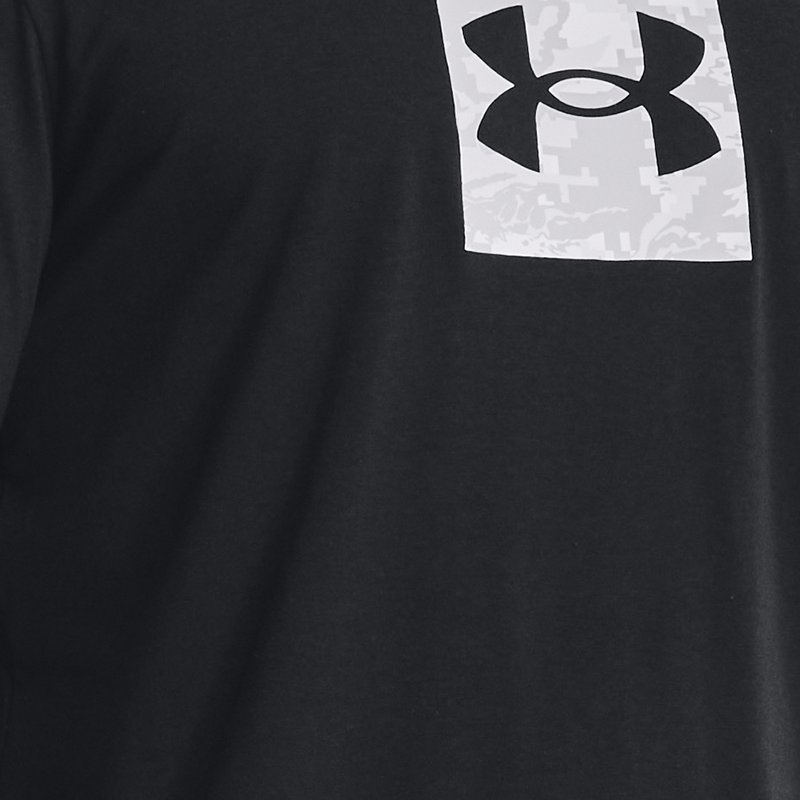 Camiseta de manga larga Under Armour Camo Boxed Sportstyle para hombre Negro / Halo Gris XL