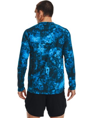 Men's UA Tech™ 2.0 Print Lockup Long Sleeve, Blue, pdpMainDesktop image number 1