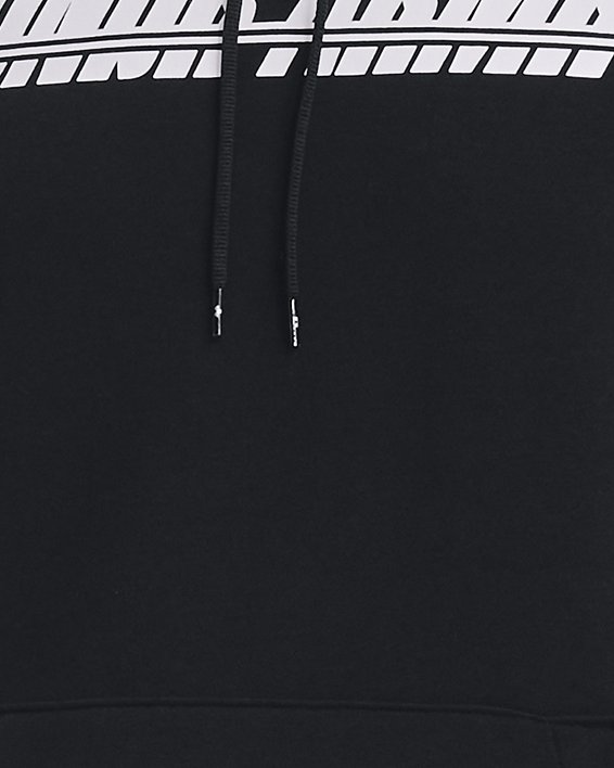 Sudadera con capucha de tejido Fleece UA Baseline para hombre, Black, pdpMainDesktop image number 0