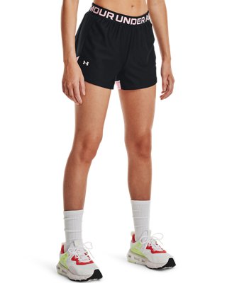 Shorts UA Play Up Side Mesh para mujer, Black, pdpMainDesktop image number 0