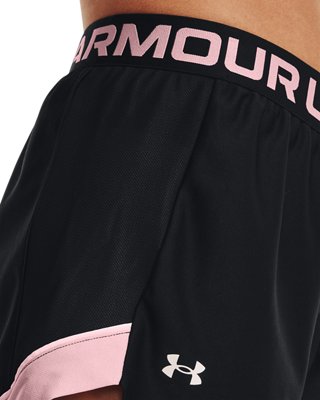 Shorts UA Play Up Side Mesh para mujer, Black, pdpMainDesktop image number 3