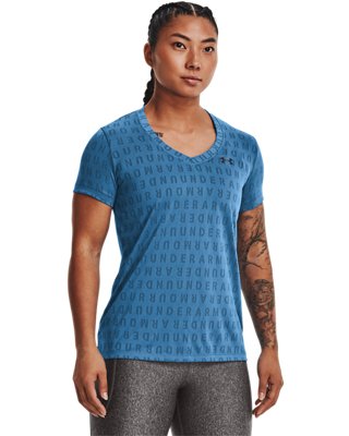 Women's UA Velocity Wordmark VNeck Short Sleeve Under Armour