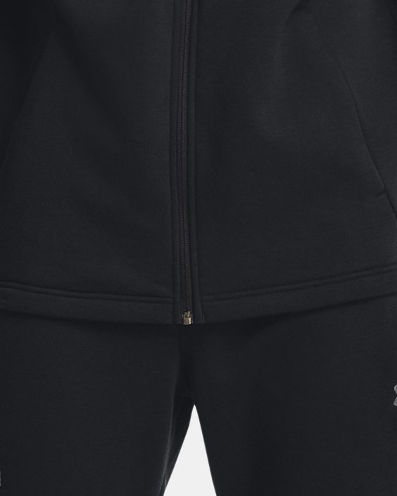 Men's Project Rock Charged Cotton® Fleece Full-Zip Hoodie in Black image number 2