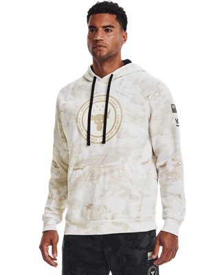 Men's Project Rock Vet Day Hoodie, White, pdpZoomDesktop image number 0