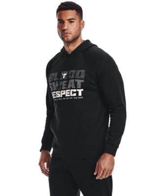 Sudadera con Capucha de Tejido Fleece Project Rock Rival para Hombre, Black, pdpMainDesktop image number 0