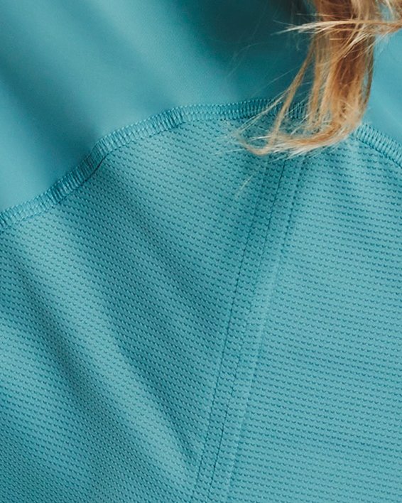 Women's UA Iso-Chill Run Short Sleeve, Blue, pdpMainDesktop image number 0